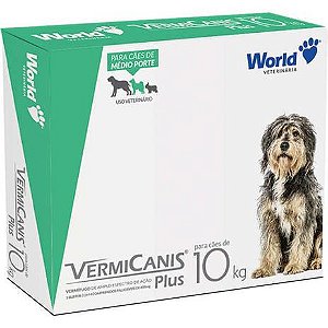 Vermicanis Plus 10kg Cartela com 4 Comprimidos