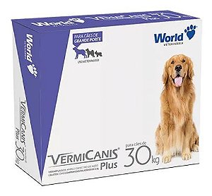 Vermicanis Plus 30kg Cartela com 2 Comprimidos