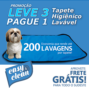 Leve 03 Pague 01 Tapete Higiênico Lavável Super Premium de Alta absorção Tamanho 80x60
