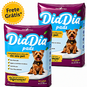 Kit 2 Tapete Higiênico Premium para Cães Dia Dia 80x60cm 60 Unidades Frete Grátis