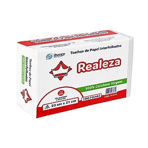 PAPEL TOALHA REALEZA BRANCO 20 X 21 CM C/ 1000 FOLHAS