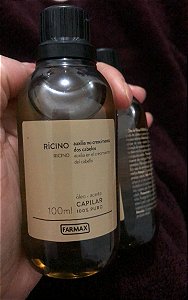 Óleo de Rícino 100% Puro Crescimento Capilar Farmax 100ml