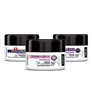 Kit Eico Cronograma Capilar 3 Máscaras 240g