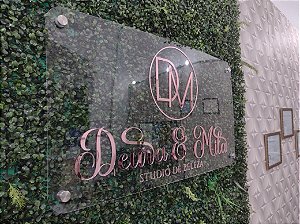 Placa de Acrílico com logo personalizado Acrílico Rose