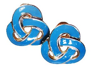 BRINCO ELOS ESMALTADOS AZUL