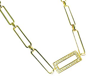 CHOKER ELOS FINOS RETANGULARES