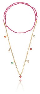 COLAR CRISTAIS E CORRENTE