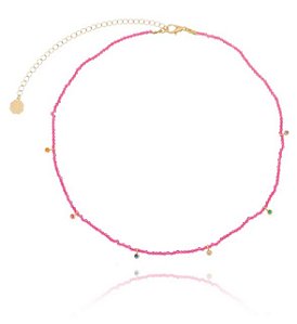 CHOKER PINK COM PEDRAS