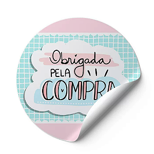 120 Adesivos Criativo - Obrigada pela Compra