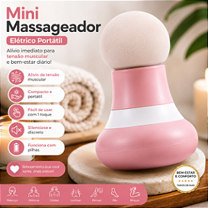 Mini Massageador Elétrico Portátil – KAPBOM : KA-1377 Cores Sortidas