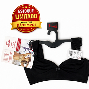 Sutiã Amamentação Moldado em Cotton Langerie Ref: 310383 | Cor: Preto