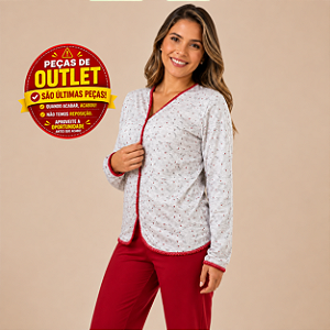 Pijama Feminino Love Vermelho - 4697 | Marca: Cia do Copo