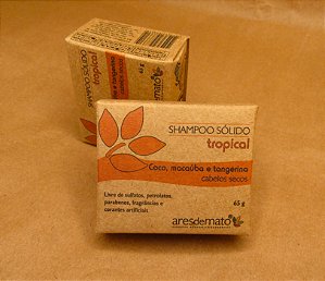 Shampoo Sólido Tropical Nutritivo Cabelos Cacheados ou Secos