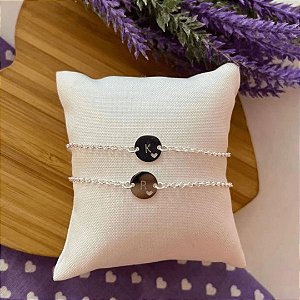 Pulseira Personalizada Chapinha com Coração Vazado