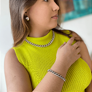 Conjunto Colar e Pulseira Groumet Letícia