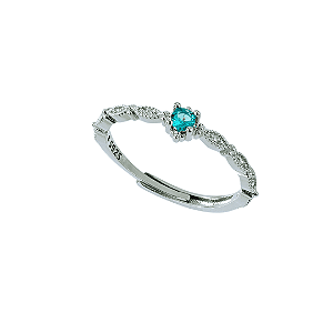 Anel Solitário Regulável Amália