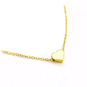 Colar Coração Banhado a Ouro Amore