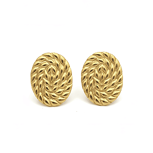 Brinco Oval Trabalhado Helena