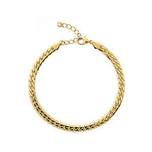 Pulseira Semirigida Banhada a Ouro - Bárbara