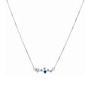 Colar Banhado a Prata Constelação Marina