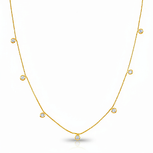 Choker Pontos de Luz Serena Banhado a Ouro