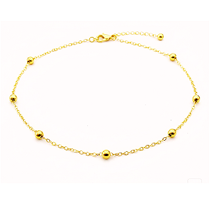 Choker Bolinhas Valentina Banhada a Ouro