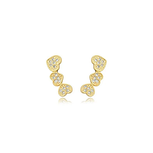 Brinco Mini Ear Cuff Luna - Banhado a Ouro