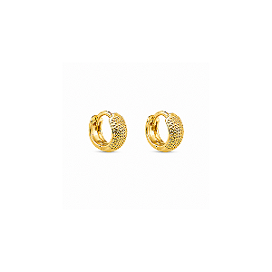 Argola Trabalhada Camille Baby - Banhada a Ouro