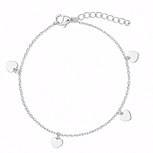 Pulseira com Pingentes de Coração Amanda