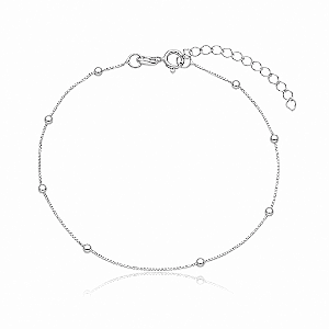 Pulseira de Bolinhas Alice - Banhado a Prata