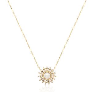 Colar Raio de Sol Aurora - Banhado a Ouro