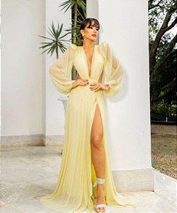 Vestido Longo Liane Amarelo