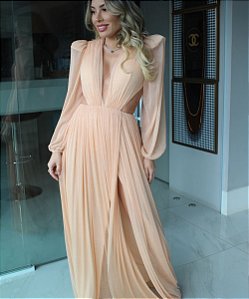 Vestido Longo Liane Salmão