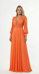 Vestido Longo Atena Laranja