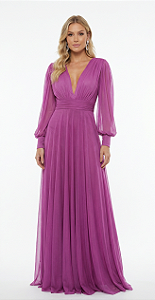 Vestido Longo Atena Púrpura