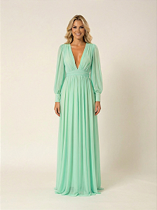 Vestido Longo Atena Verde Menta
