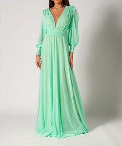 Vestido Longo Atena Verde Menta