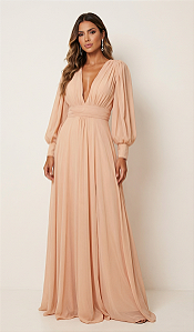 Vestido Longo Atena Nude
