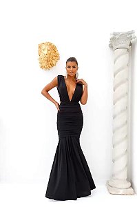 Vestido Longo Cassia Preto