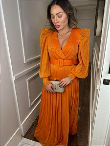Vestido Longo Bruna Laranja