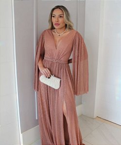 Vestido Longo Firenze Rosa Seco