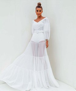 Conjunto Longo Ximena Branco