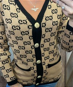 Cardigan em Tricot Insp Gucci