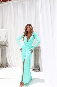 Vestido Longo Ashley Verde Água