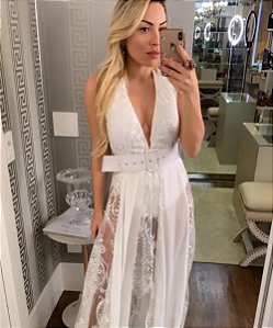 Vestido Longo em Renda Noami OFF