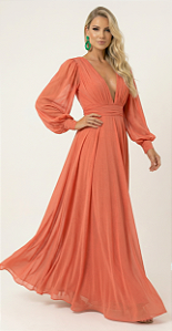 Vestido Longo Atena Coral