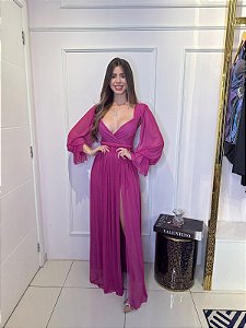 Vestido Longo Suendy Fúcsia