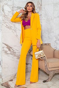Conjunto em Alfaiataria Helena Amarelo