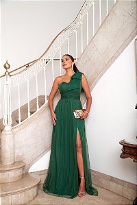 Vestido longo Jade Verde Esmeralda