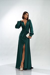 Vestido longo Viena Verde Esmeralda